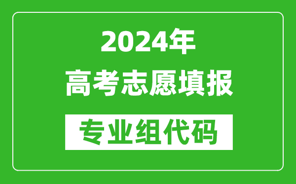 2024年高考志愿填报的专业组代码是什么意思?